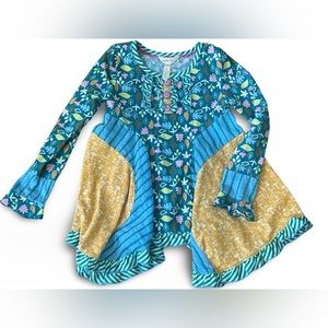 Matilda JaneGirls Size 6: Flowy Tunic with Mushroom and Leaf Accents